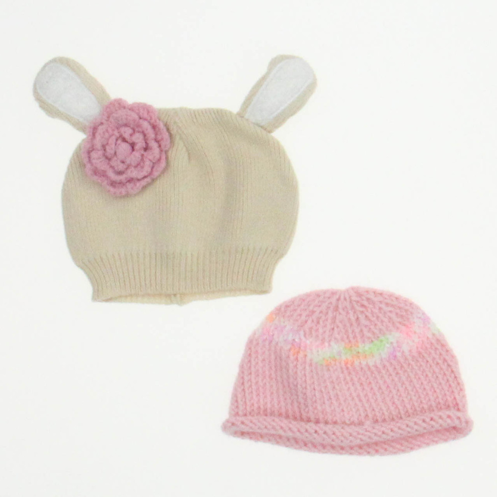 Unknown Brand Girls Pink | Beige Hat size: New Born